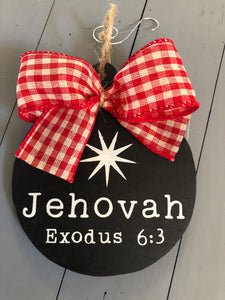 Jehovah-Ornament-Buffalo Check